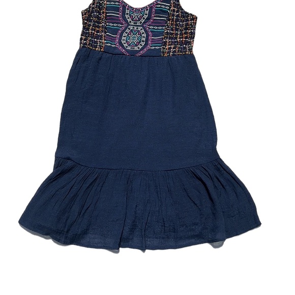 Flying Tomato Navy Blue Boho Embroidered Sundress Size Small - Picture 4 of 7